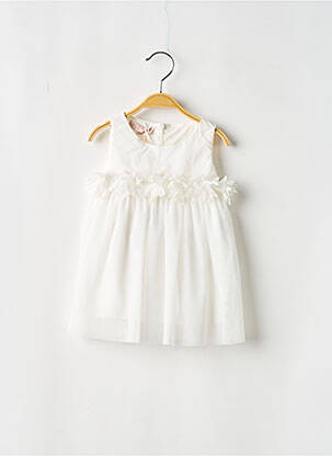 Robe mi-longue blanc PLEASE pour fille