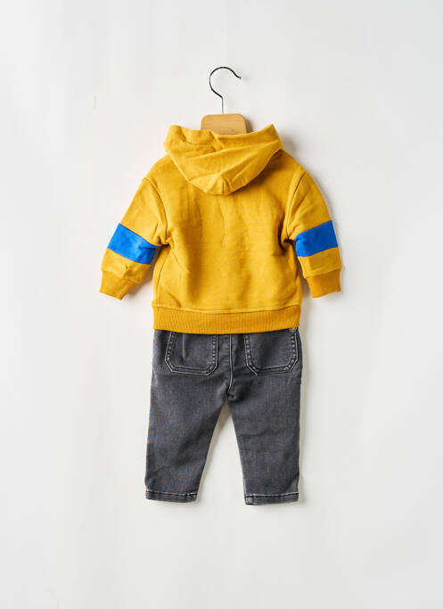 Ensemble pantalon taille élastique jaune PLEASE garcon