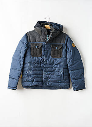 Doudoune manches longues a capuche bleu 80DBORIGINAL garcon