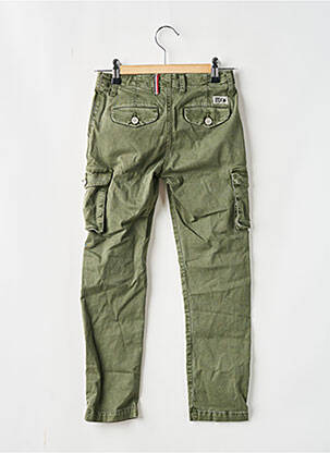 Pantalon cargo stretch taille élastique vert HERO SEVEN garçon