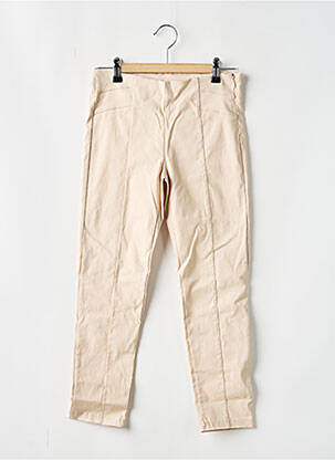 Pantalon slim tissage popeline beige PLEASE fille