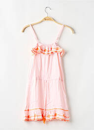 Tunique manches longues broderie rose KIWI fille