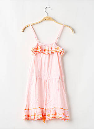 Tunique manches longues broderie rose KIWI fille