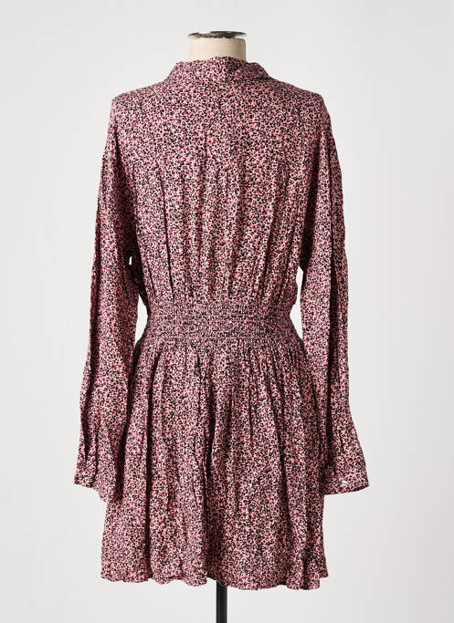 Robe mi-longue fermeture pressionnée manches longues rose LE TEMPS DES CERISES fille