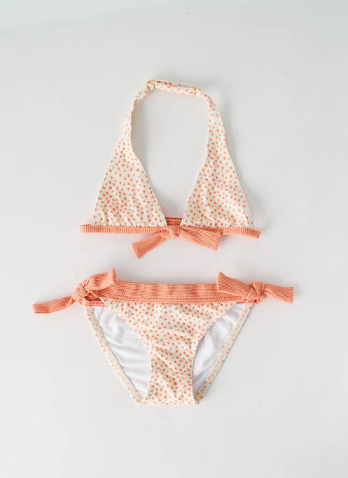 Maillot de bain 2 pièces orange KIWI pour fille