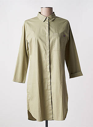 Robe courte manches 3/4 manches 3/4 vert HAPPY femme