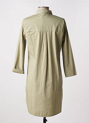 Robe courte manches 3/4 manches 3/4 vert HAPPY femme