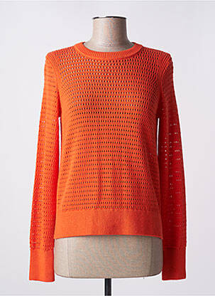 Pull maille ajourée manches longues orange ESPRIT femme