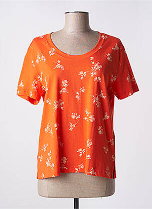 T-shirt sérigraphie manches courtes orange ESPRIT femme