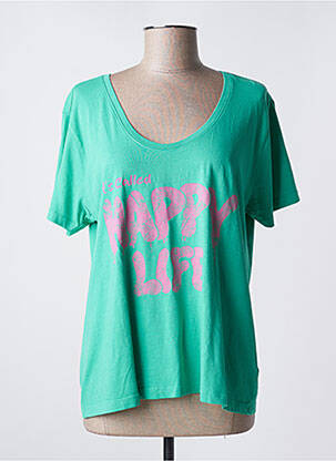 T-shirt vert HAPPY pour femme