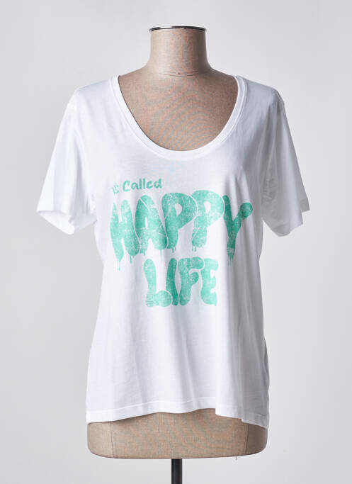 T-shirt blanc HAPPY pour femme