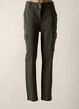 Pantalon cargo taille haute taille haute vert CECIL femme
