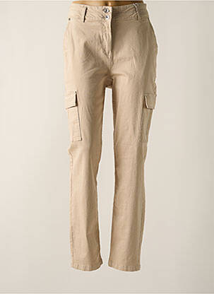 Pantalon cargo taille haute taille haute beige CECIL femme