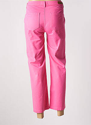 Pantalon 7/8 taille haute taille haute rose HAPPY femme