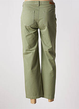Pantalon 7/8 taille haute taille haute vert HAPPY femme