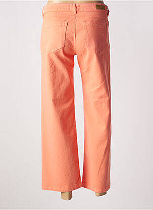 Jeans coupe large stretch taille basse orange HAPPY femme