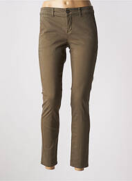 Pantalon 7/8 stretch taille basse vert HAPPY femme