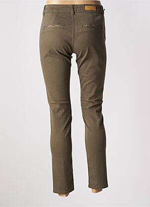Pantalon 7/8 stretch taille basse vert HAPPY femme