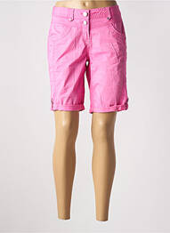 Bermuda tissage popeline taille basse rose CECIL femme