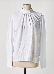 Blouse fermeture boutonnée au dos manches longues blanc DEUX. BY ELINE DE MUNCK femme