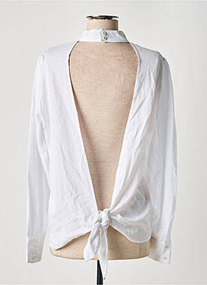 Blouse poignets boutonnés avec fente manches longues blanc DEUX. BY ELINE DE MUNCK femme
