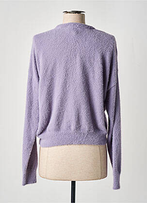 Gilet manches longues maille maille poilu violet CEMI BY CÉLINE femme