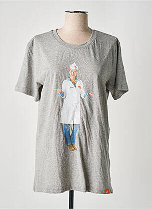 T-shirt sérigraphie manches courtes gris REALLY DOESN'T MATTER femme