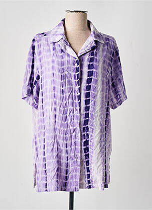 Chemisier manches courtes manches courtes violet CEMI BY CÉLINE femme