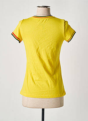 T-shirt sérigraphie manches courtes jaune WE ARE femme