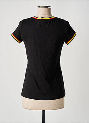 T-shirt sérigraphie manches courtes noir WE ARE femme