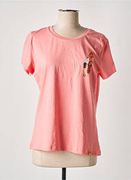 T-shirt sérigraphie manches courtes rose REALLY DOESN'T MATTER femme