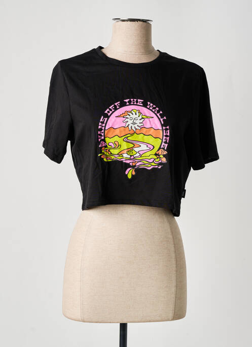 T-shirt sérigraphie manches courtes noir VANS femme