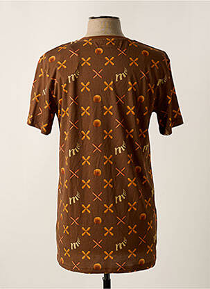 T-shirt coupe droite manches courtes marron REALLY DOESN'T MATTER homme