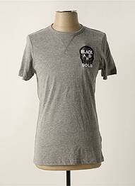T-shirt broderie manches courtes gris BLACK AND GOLD homme