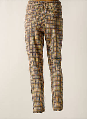 Pantalon droit stretch taille haute beige CEMI femme