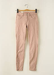 Pantalon slim tissage enduit taille normale rose ONLY femme
