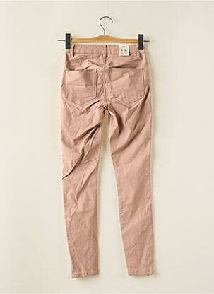 Pantalon slim tissage enduit taille normale rose ONLY femme