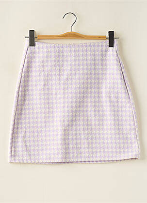 Jupe courte taille haute violet NOISY MAY femme