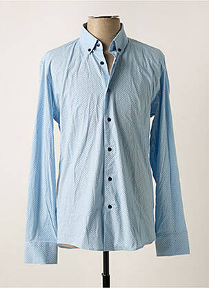 Chemise manches longues bleu BRUCE & BUTLER  pour homme