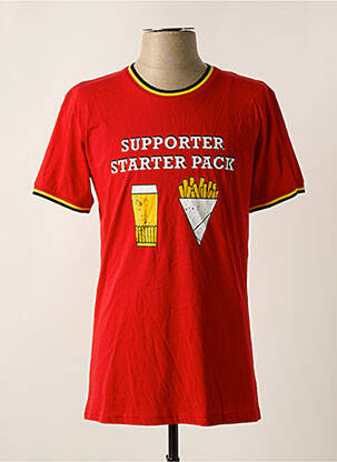 T-shirt rouge BELGIUM pour homme