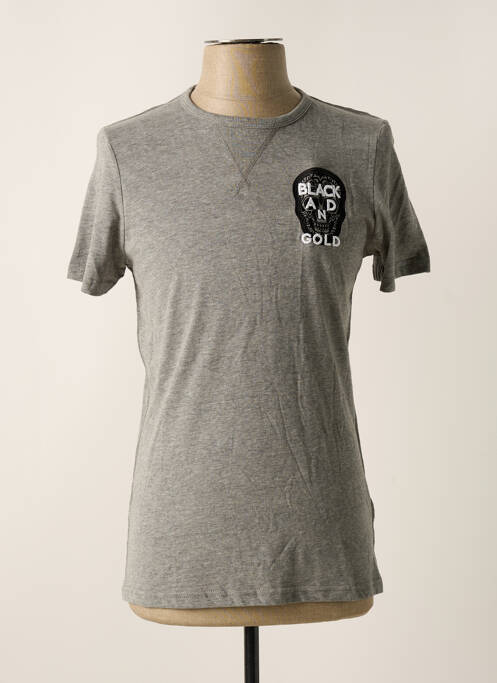 T-shirt gris BLACK AND GOLD pour homme