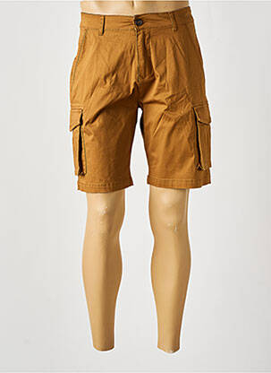 Bermuda coupe droite taille normale marron BRUCE & BUTLER  homme