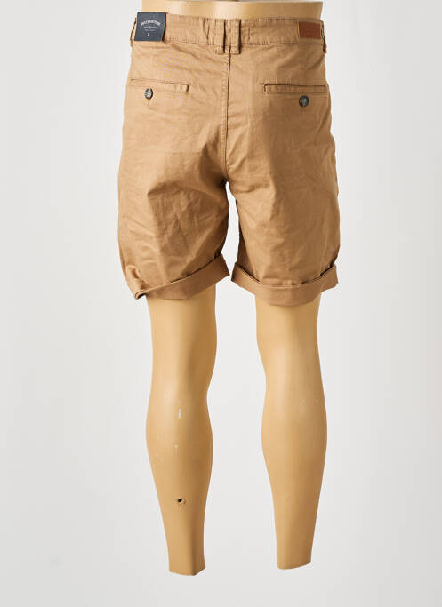 Bermuda coupe droite taille normale marron BRUCE & BUTLER  homme