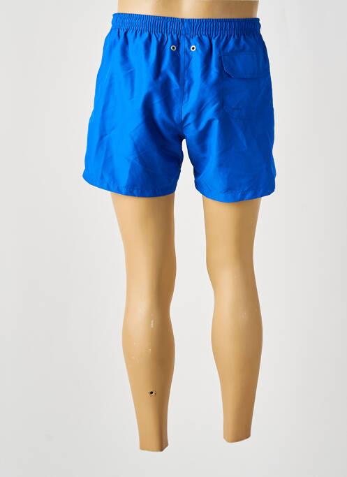 Short de bain effet matière satinée bleu BRUCE & BUTLER  homme