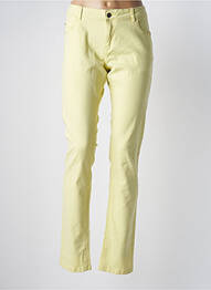 Pantalon slim tissage popeline taille normale jaune FLAIR femme