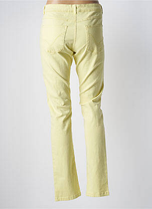 Pantalon slim tissage popeline taille normale jaune FLAIR femme