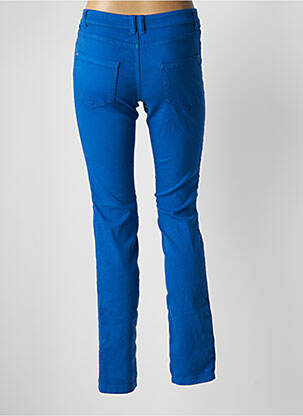 Pantalon slim tissage popeline taille normale bleu FLAIR femme