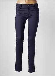 Pantalon slim tissage popeline taille normale bleu FLAIR femme