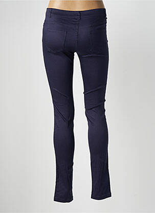 Pantalon slim tissage popeline taille normale bleu FLAIR femme