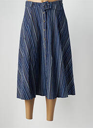 Jupe mi-longue taille à pinces bleu LE FABULEUX MARCEL DE BRUXELLES femme